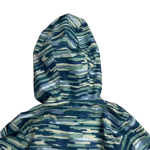 Lands End Kids Coat 2XS 2-3Y Windbreaker Full Zip Blue Green Lightweight Jacket - Picture 3 of 10